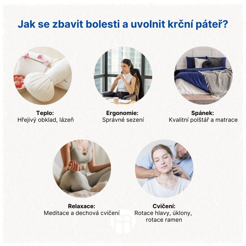 Jak se zbavit bolesti a uvolnit krční páteř